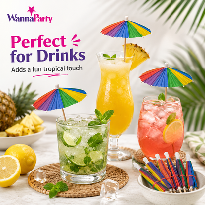 Umbrella Drinks Topper - 12PC