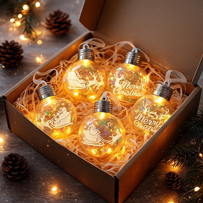 Light Up Fancy Hanging Balls for Christmas Decoratons - 1PC