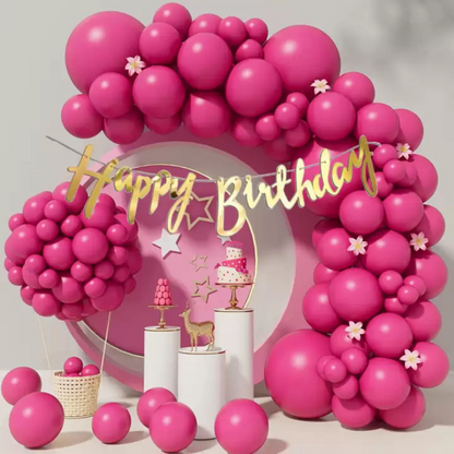 Hot Pink Latex / Rubber Balloons - 9 inches - Bulk Pack - 50PC
