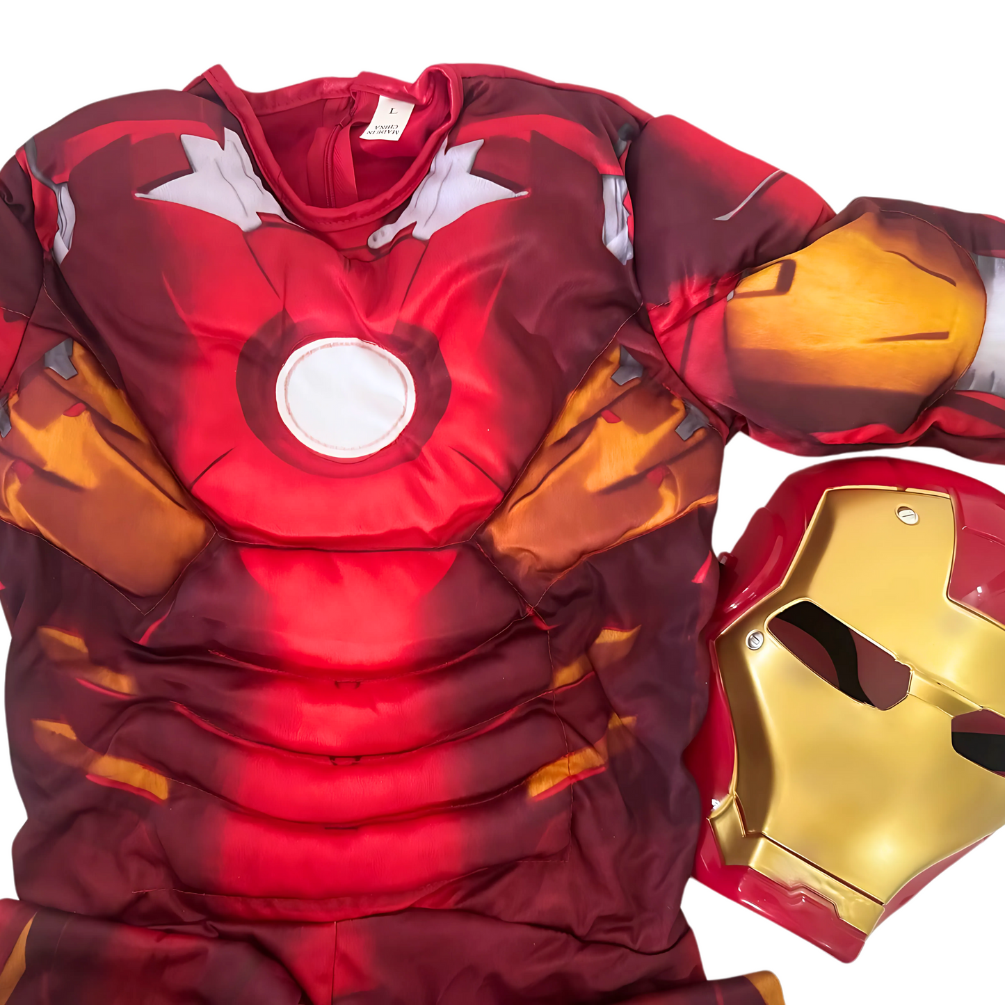 Muscular Iron Man Costume With Mask for Kids Age 7 to 9 - Size XL