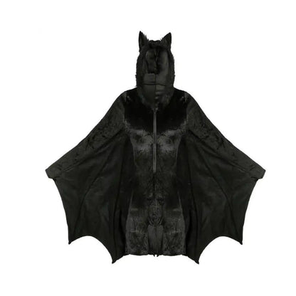 Spooktacular Cozy Bat Adult Jumpsuit Costume for Woman with Hood