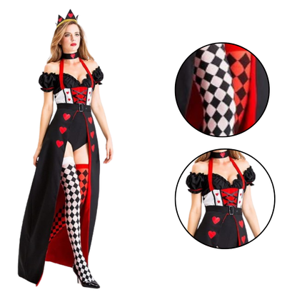 Queen of Hearts Costume w/Leggings - Size XL (Bust - 92 cm)
