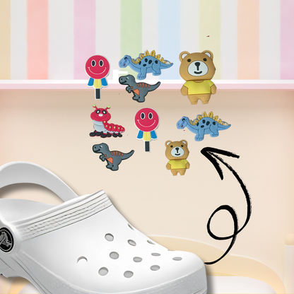 Jungle Animal Shoe Charms Set - 10 PC