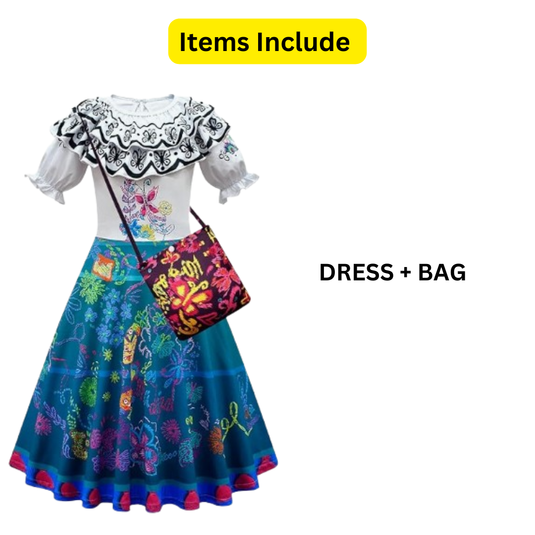 Encanto Mirabel Isabella Fancy Costume w/Bag - Size L
