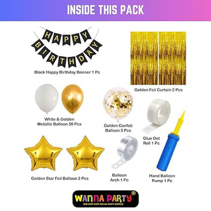Happy Birthday Decoration Items For Husband Combo Set - 68pcs