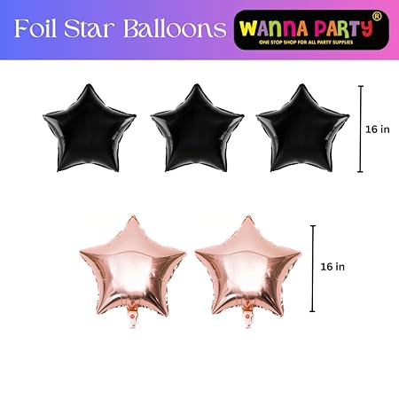 Rose Gold Balloons for Birthday Decoration - Elegant 68 Pcs