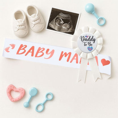 Baby Shower Sash and Badge Set