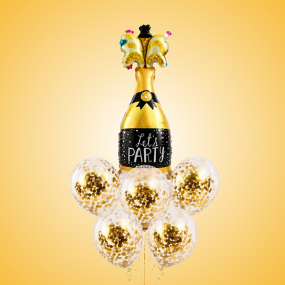 Drinking Theme Helium Balloon Set of 3 (Let’s Party + Aged to Perfection + Beer Mug Balloons) | Pre-Inflated & Delivered | Birthday & Anniversary Decoration
