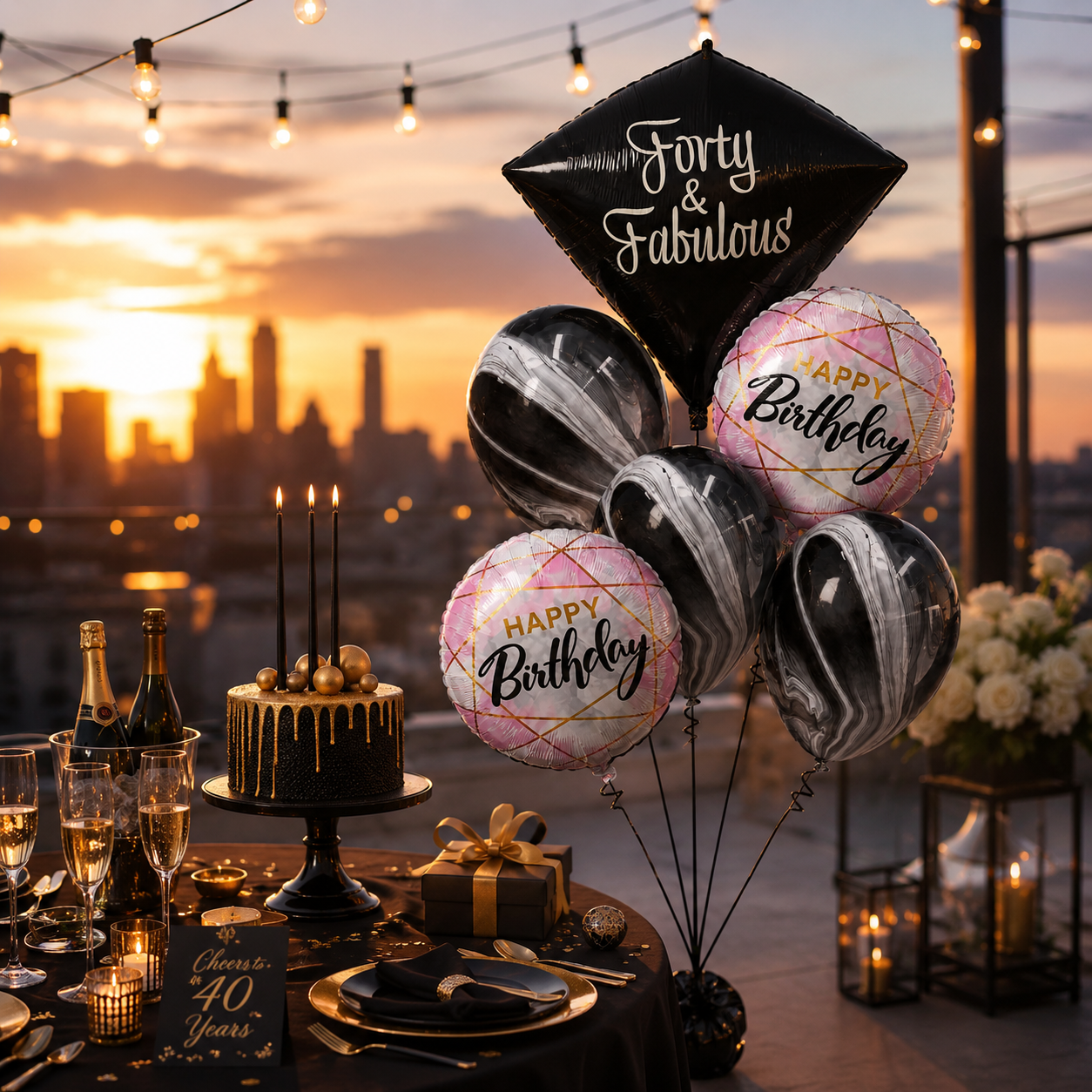 40th Birthday You'are Gem Balloon Set - 6PC