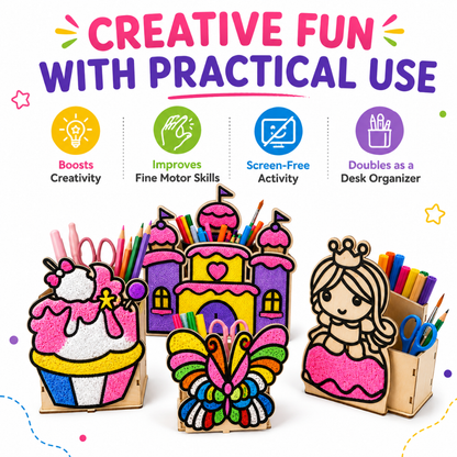 DIY Pen Stand Clay Painting Combo - Pack of 4 for Kids | Wanna Party - Image 5