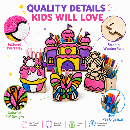 DIY Pen Stand Clay Painting Combo - Pack of 4 for Kids | Wanna Party - Image 6