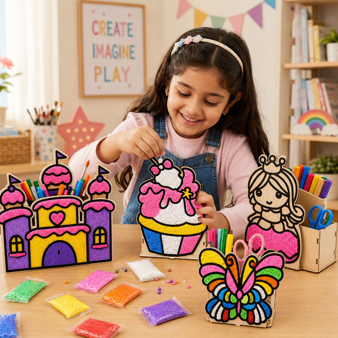 DIY Pen Stand Clay Painting Combo - Pack of 4 for Kids | Wanna Party - Image 7