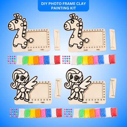DIY Photo Frame Clay Painting Combo - Pack of 4 for Kids | Wanna Party - Image 1