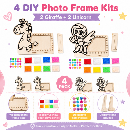 DIY Photo Frame Clay Painting Combo - Pack of 4 for Kids | Wanna Party - Image 3