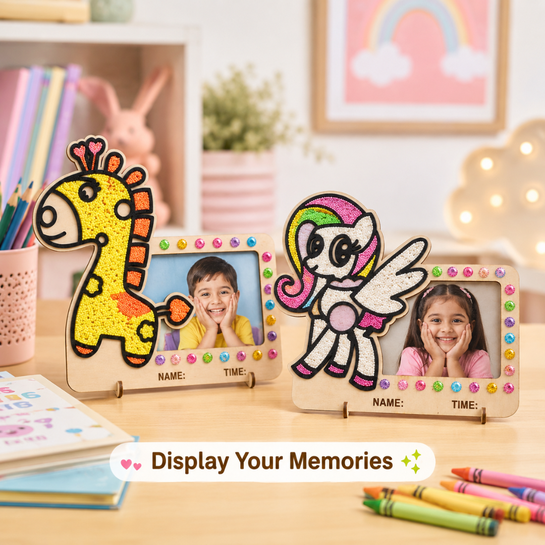 DIY Photo Frame Clay Painting Combo - Pack of 4 for Kids | Wanna Party - Image 7
