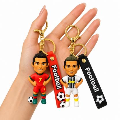 "Ronaldo Keychain Set Red and White Jersey Combo of 2 | Wanna Party" - Image 2