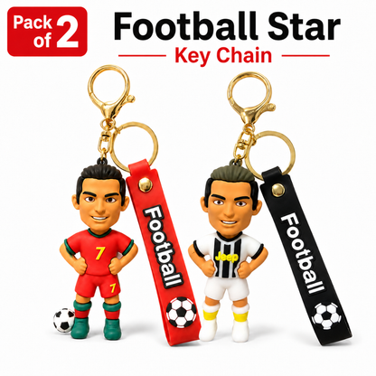 "Ronaldo Keychain Set Red and White Jersey Combo of 2 | Wanna Party" - Image 3