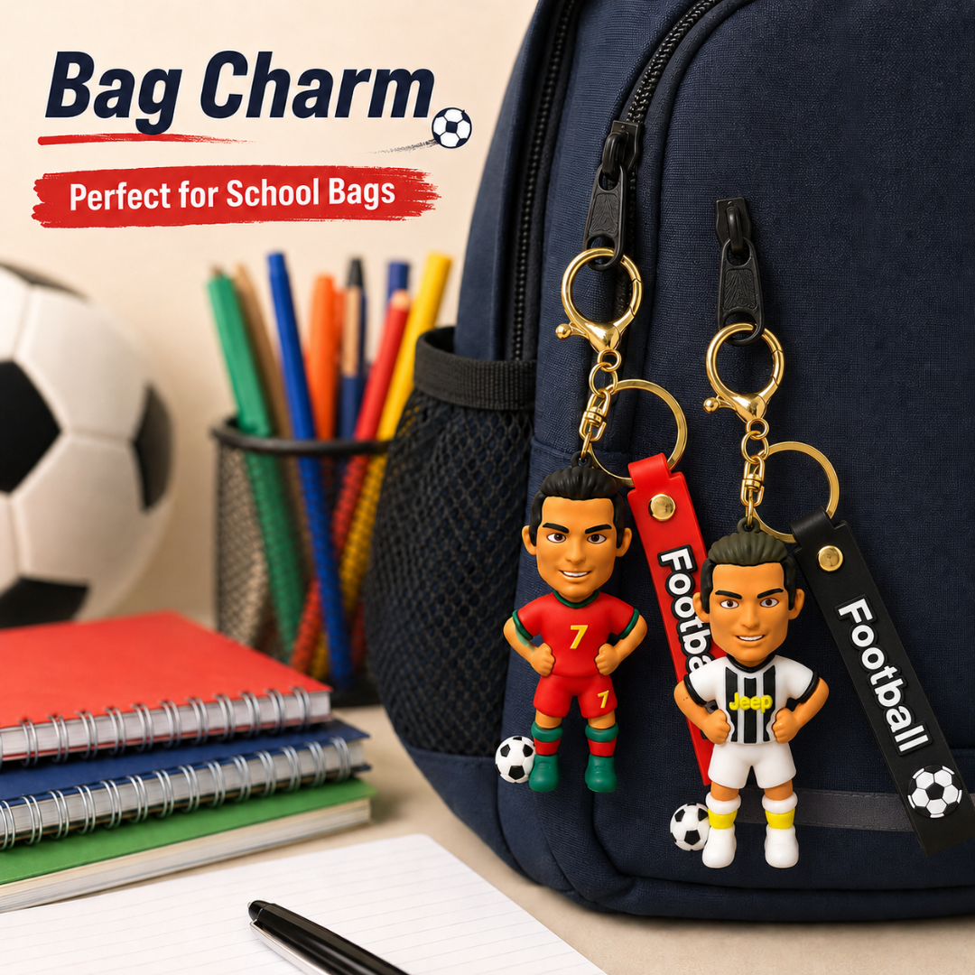 "Ronaldo Keychain Set Red and White Jersey Combo of 2 | Wanna Party" - Image 8