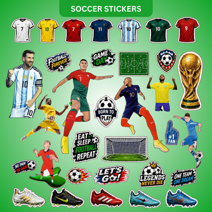 "Soccer Stickers 4 Sheets - Football Party Favors | Wanna Party" - Image 10