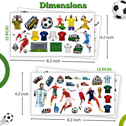 "Soccer Stickers 4 Sheets - Football Party Favors | Wanna Party" - Image 4