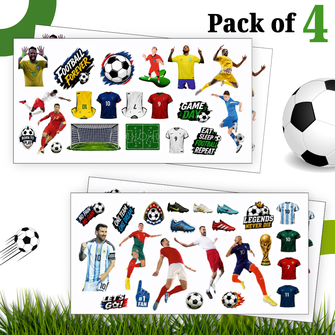 "Soccer Stickers 4 Sheets - Football Party Favors | Wanna Party" - Image 5
