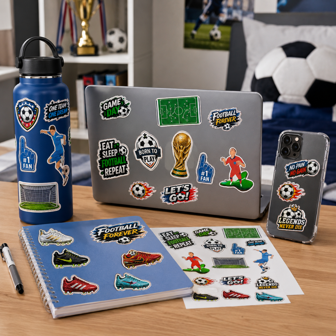 "Soccer Stickers 4 Sheets - Football Party Favors | Wanna Party" - Image 7