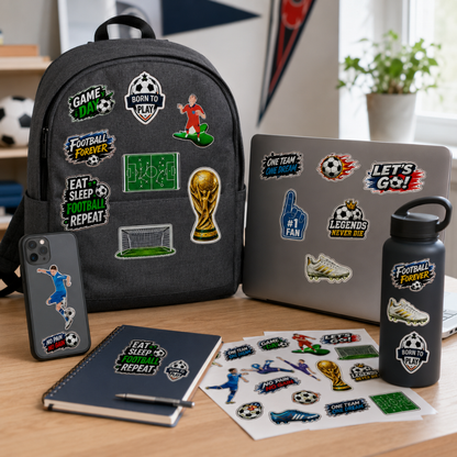 "Soccer Stickers 4 Sheets - Football Party Favors | Wanna Party" - Image 8