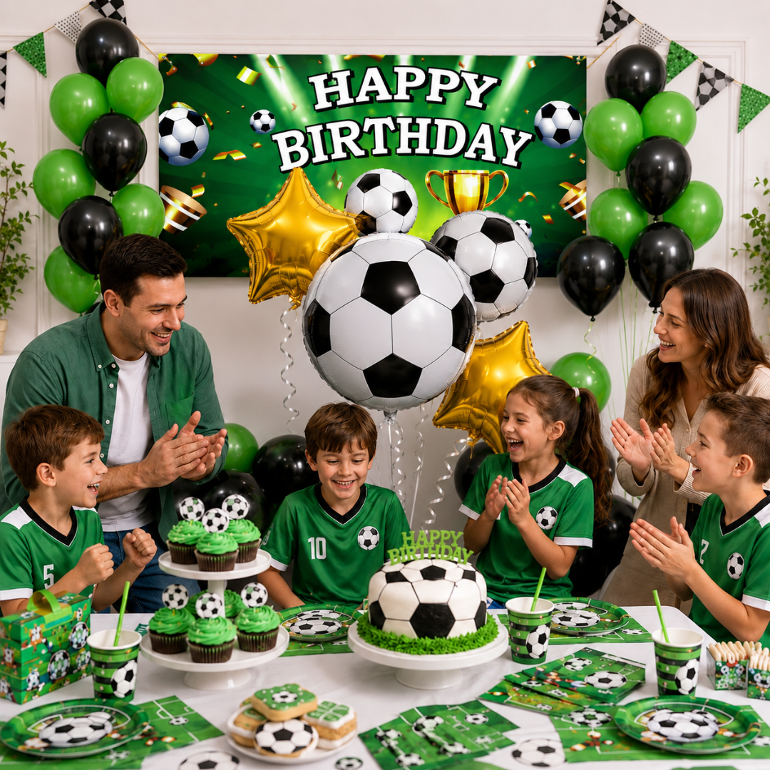 Soccer Theme Birthday Decoration Combo - 26PC