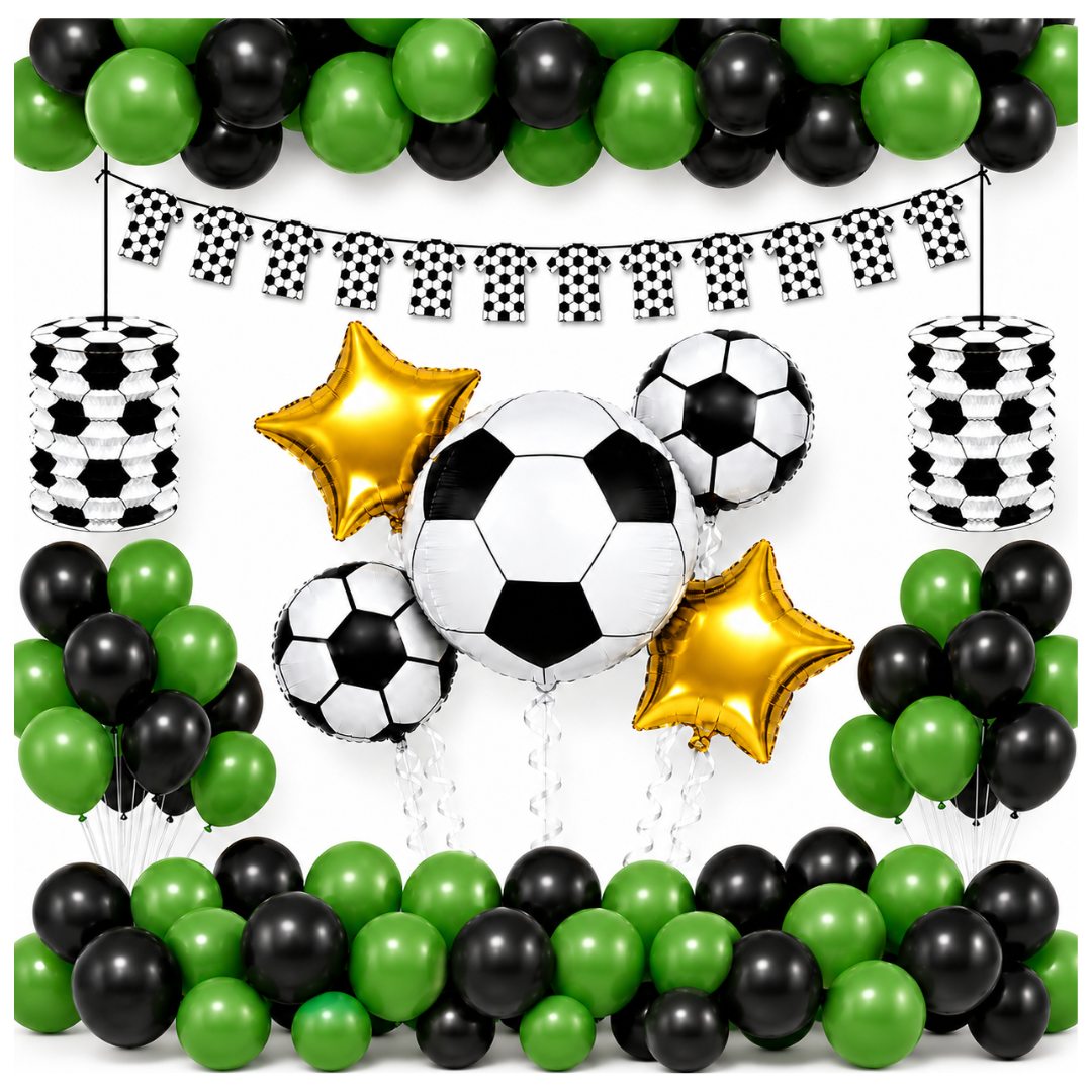 Soccer Theme Birthday Decoration Combo - 28PC