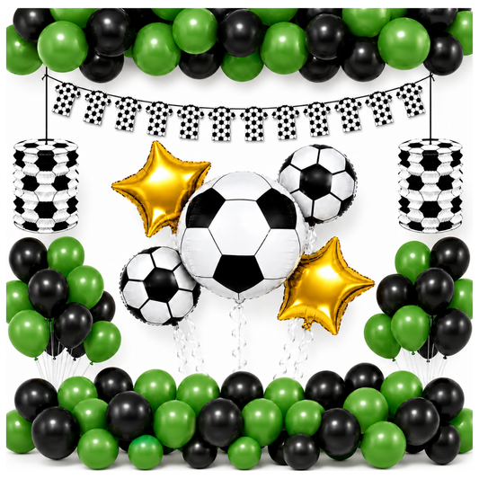 Soccer Theme Birthday Decoration Combo - 28PC