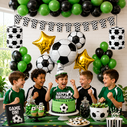 Soccer Theme Birthday Decoration Combo - 28PC