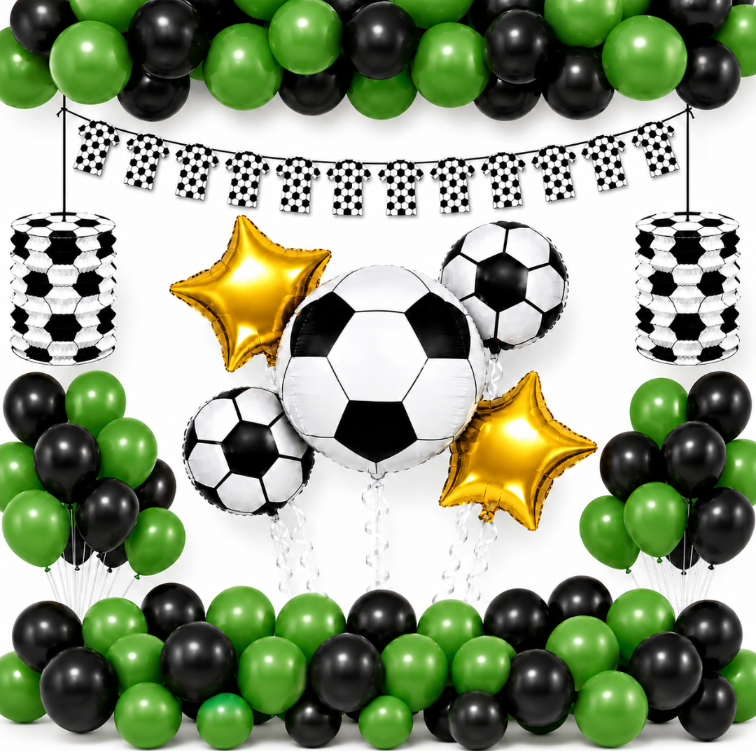Soccer Theme Birthday Decoration Combo - 28PC