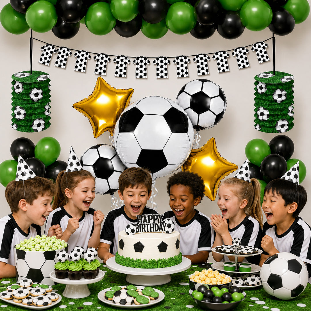 Soccer Theme Birthday Decoration Combo - 28PC
