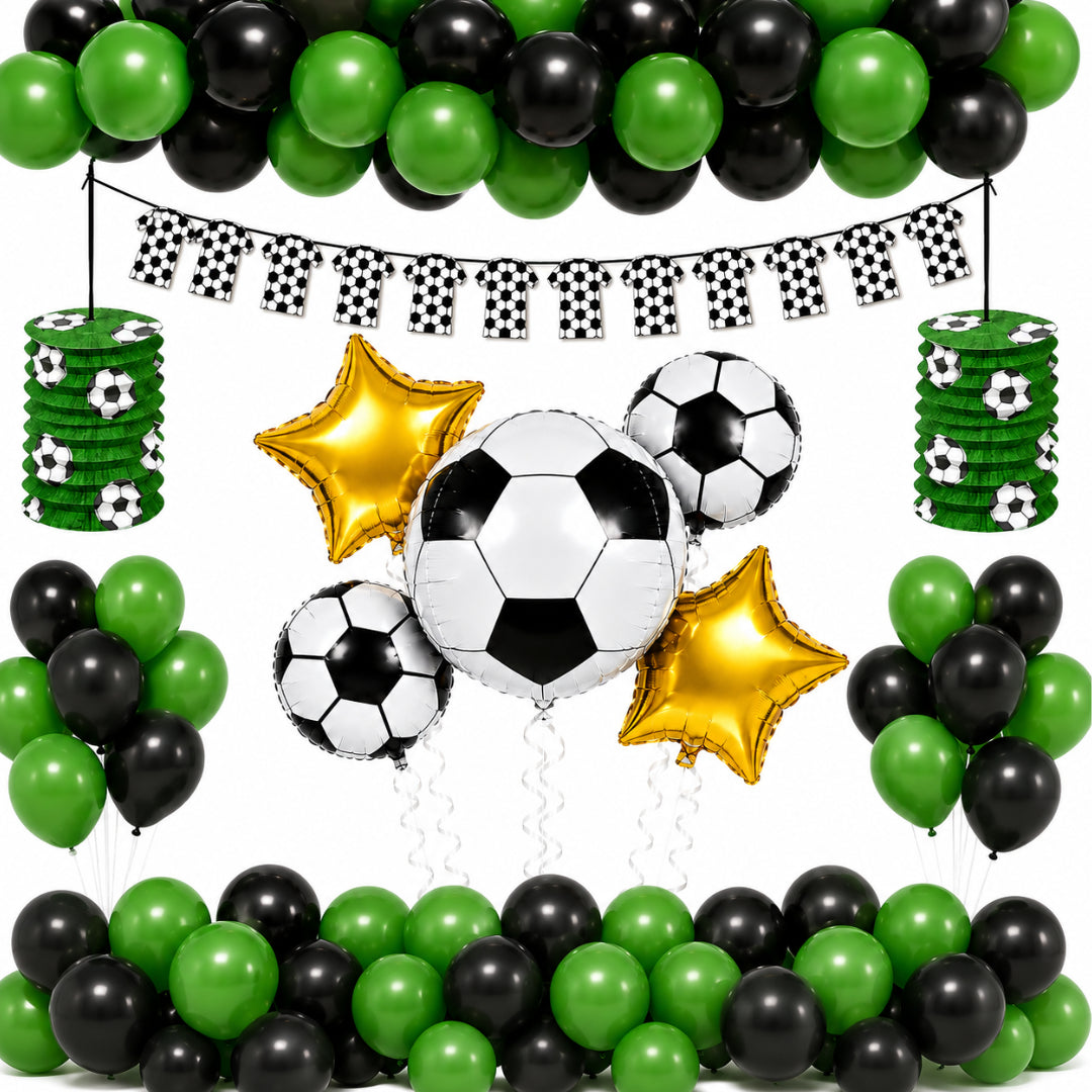 Soccer Theme Birthday Decoration Combo - 28PC