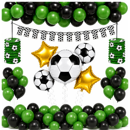Soccer Theme Birthday Decoration Combo - 28PC