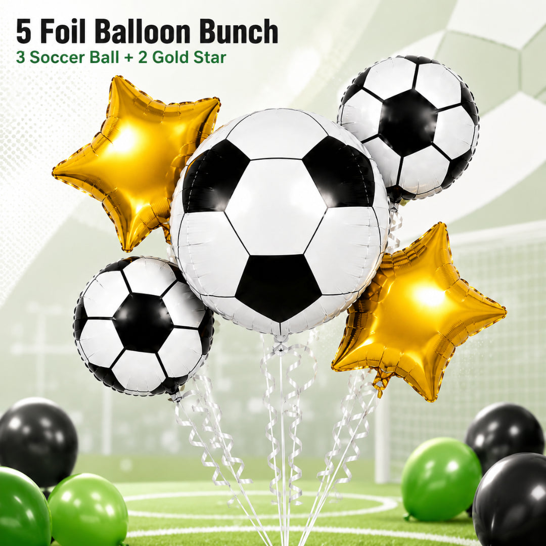 Soccer Theme Birthday Decoration Combo - 28PC