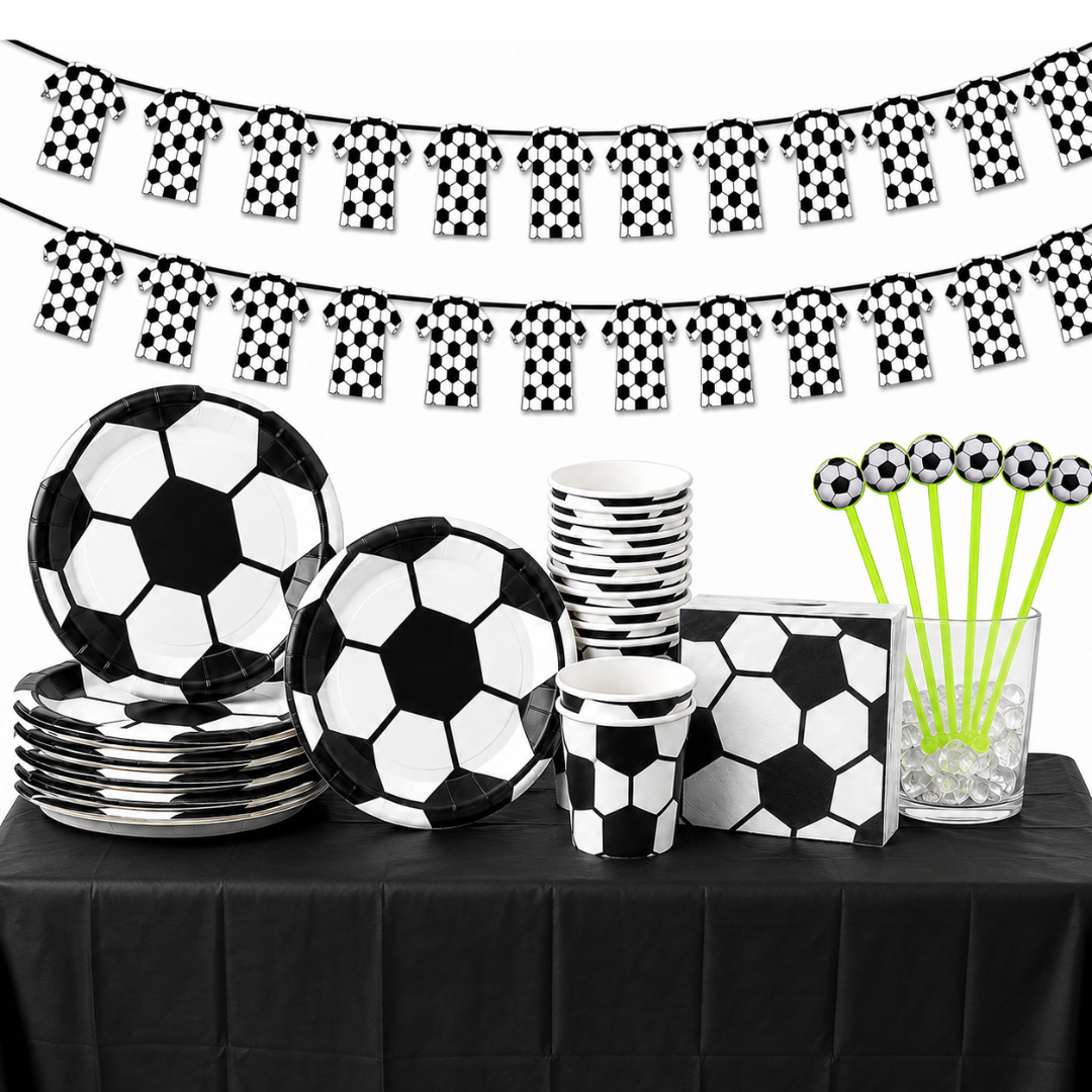 Soccer Theme Birthday Tableware Combo - 49PC