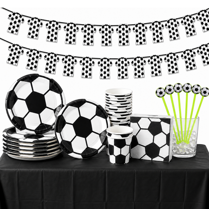 Soccer Theme Birthday Tableware Combo - 49PC
