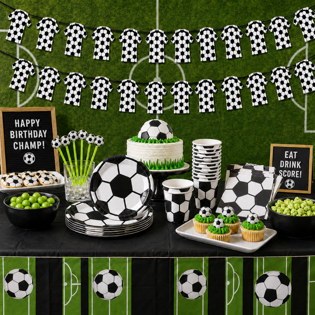 Soccer Theme Birthday Tableware Combo - 49PC