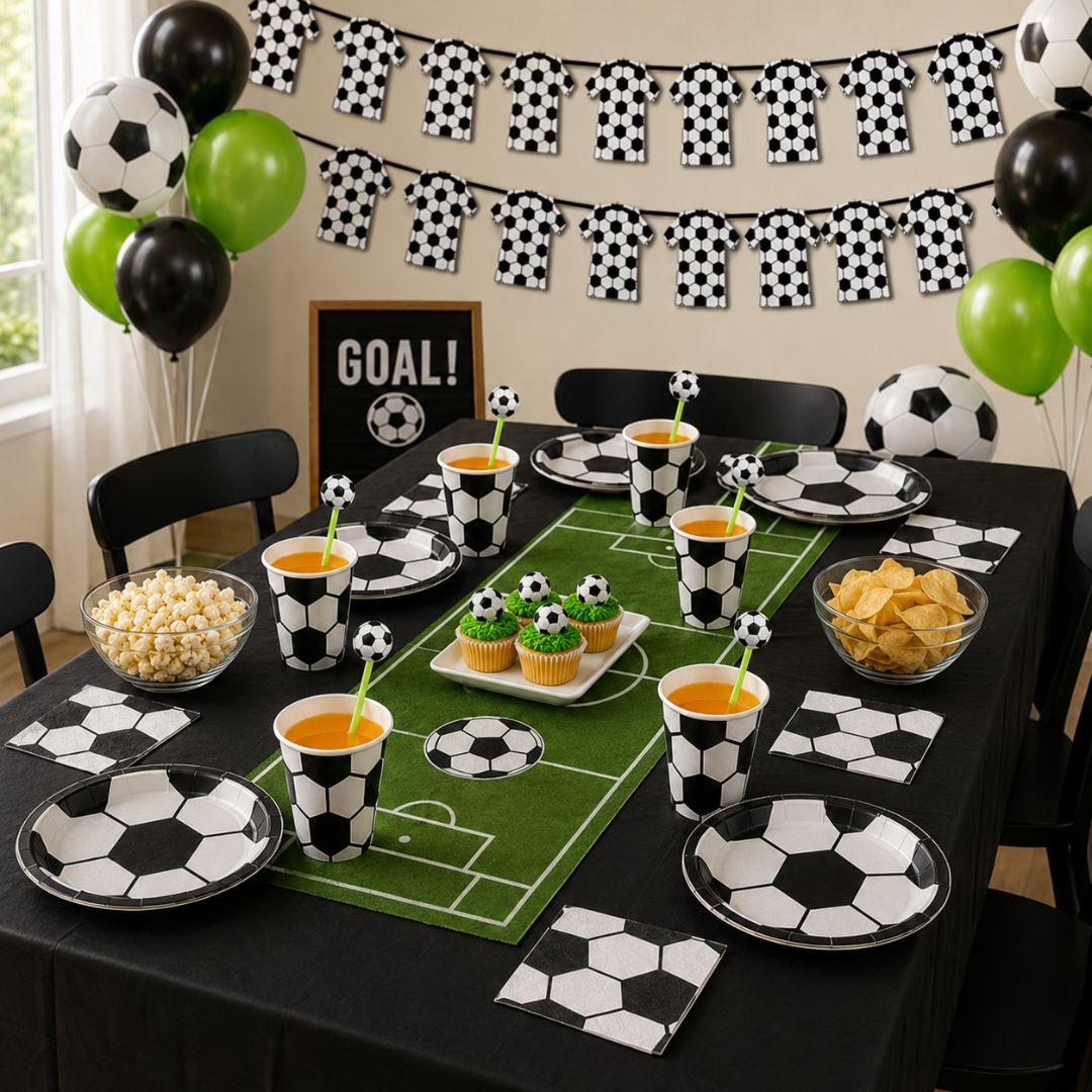 Soccer Theme Birthday Tableware Combo - 49PC