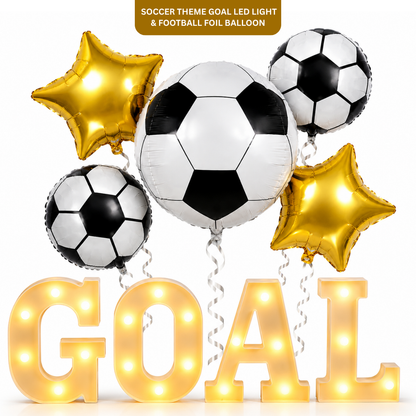 Soccer GOAL LED Light & Balloon Combo
