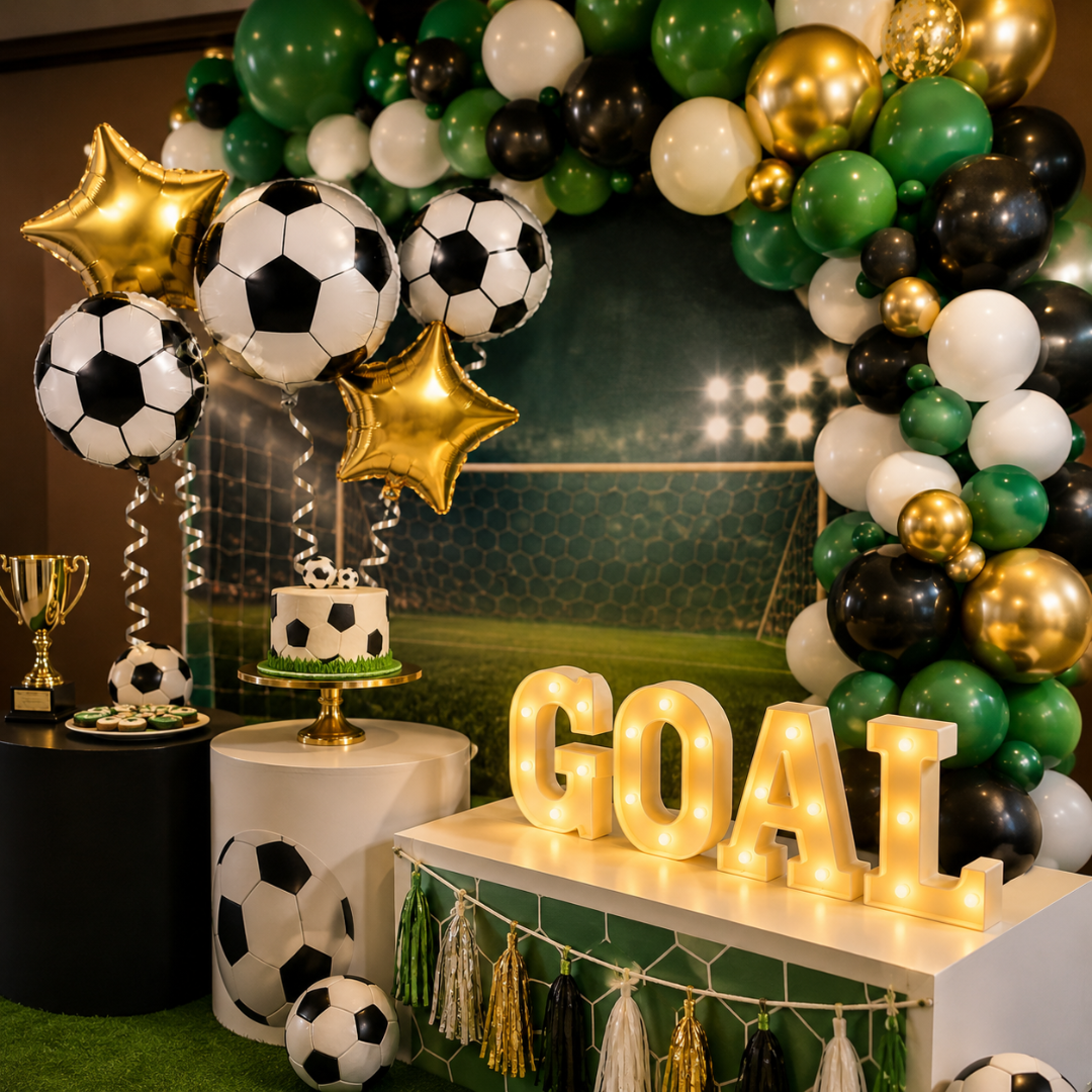 Soccer GOAL LED Light & Balloon Combo