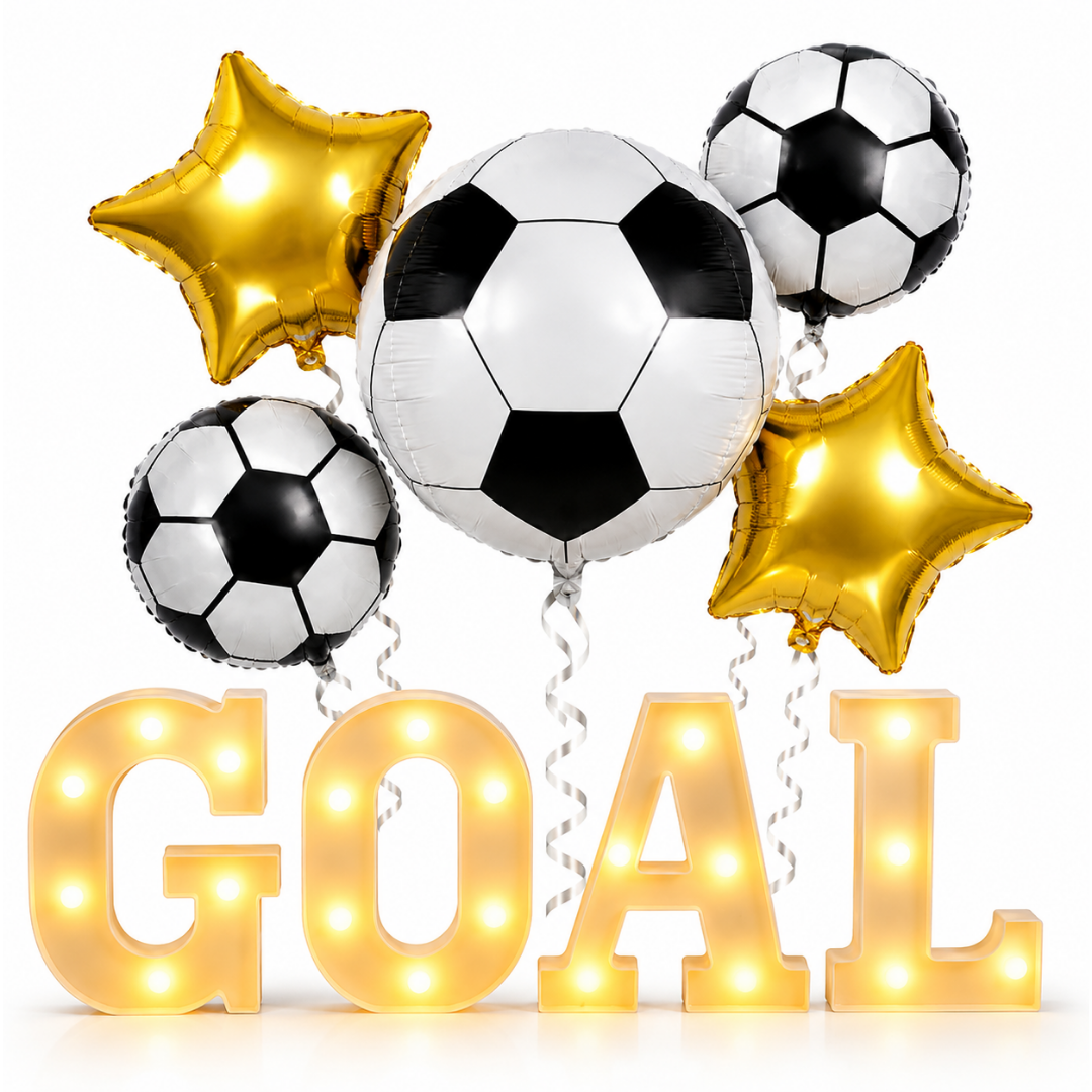Soccer GOAL LED Light & Balloon Combo