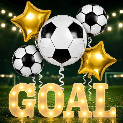 Soccer GOAL LED Light & Balloon Combo