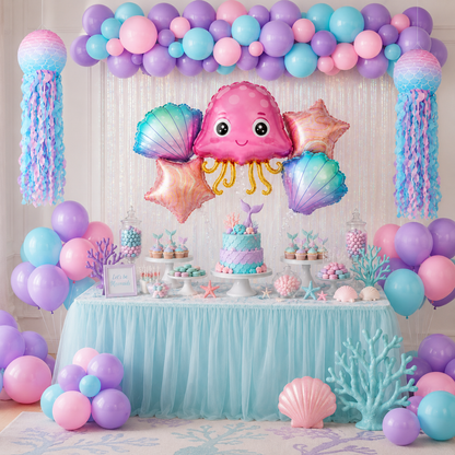 Mermaid Theme Birthday Decoration Combo - 27PC