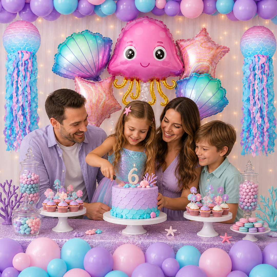 Mermaid Theme Birthday Decoration Combo - 27PC
