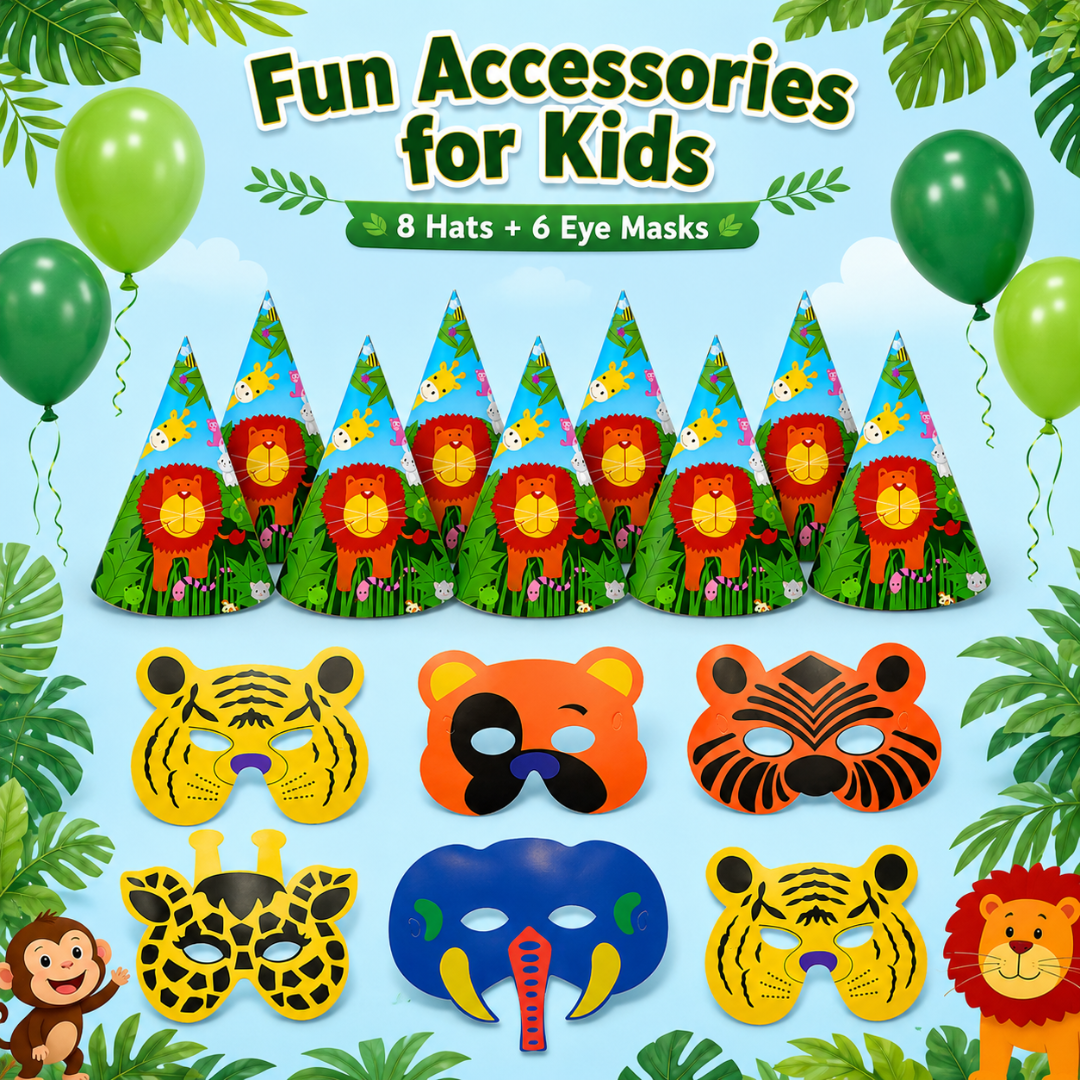 Jungle Theme Birthday Decoration Combo - 35PC