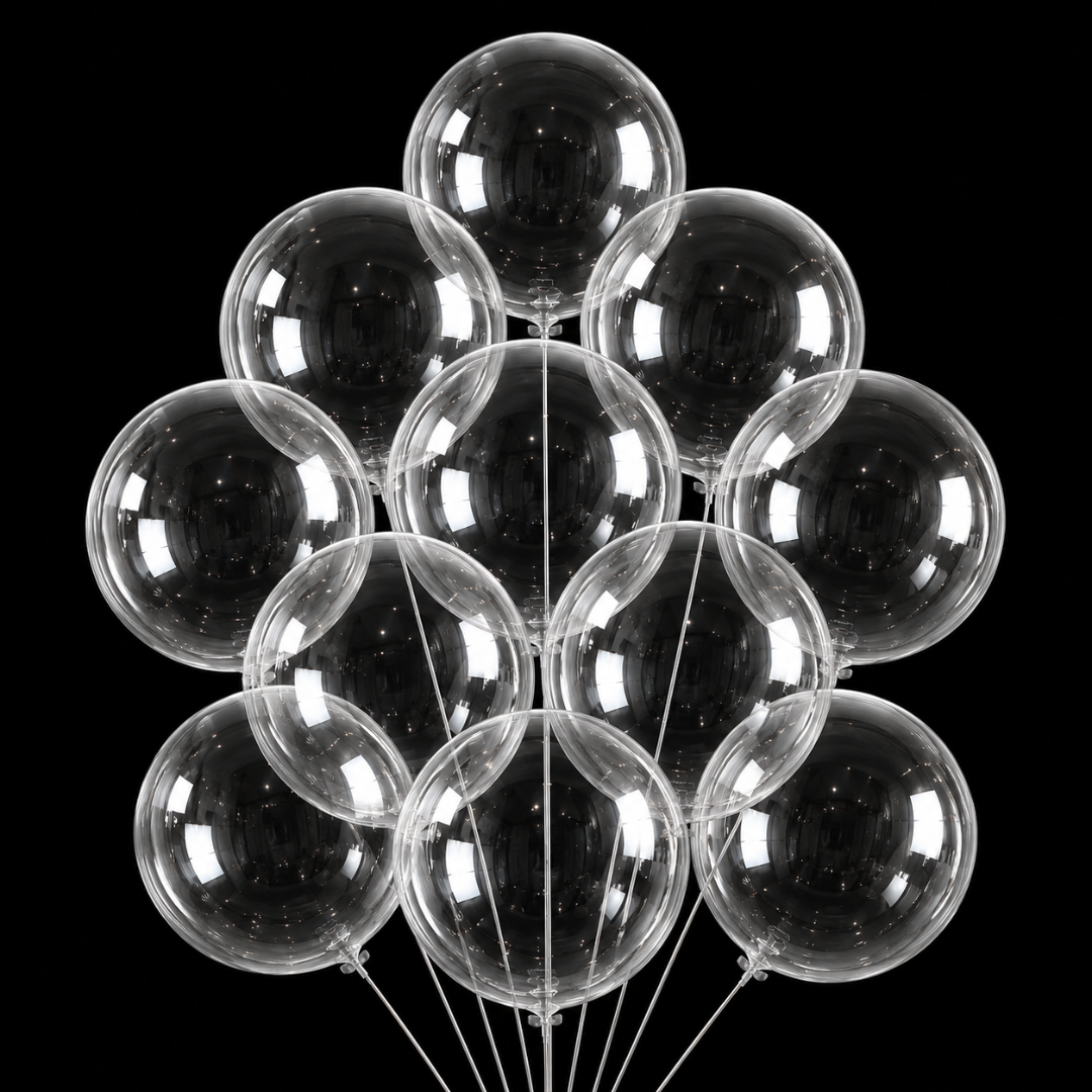 Transparent Bobo Balloons 20 Inch - 10PC