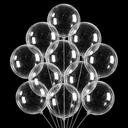 Transparent Bobo Balloons 20 Inch - 10PC