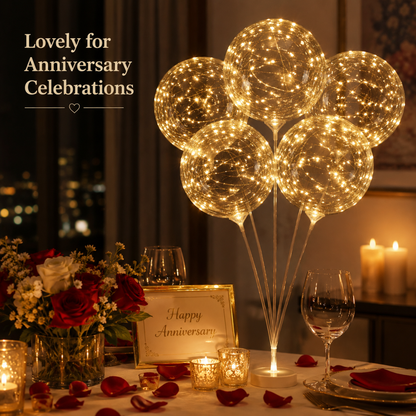 Transparent LED Bobo Balloons 20 Inch - 5PC
